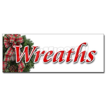 Signmission WREATH DECAL sticker WREATH DECAL sticker christmas xmas x-mas trees D-12 Wreath